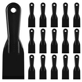 16 Pcs Plastic Putty Knife 2" Black Flexible Putty Knife Scraper Plastic Knives Putty Knife Set for Spackling,Repairing Walls, Removing Wallpaper,Pasting Plaster, Applying Mud