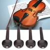 1Set Ebony Wood Violin Parts 4/4 Fittings Chinrest Pegs Tailpiece