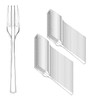 U-Vathing Disposable Plastic Forks Bulk, 100 Pcs Thicken and Harden
