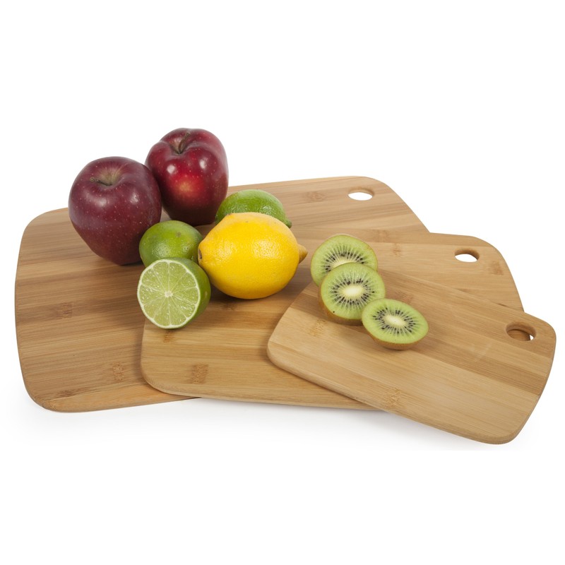 Core Bamboo Classic Cutting Board Combo Pack, Natural, Small/Medium/Large