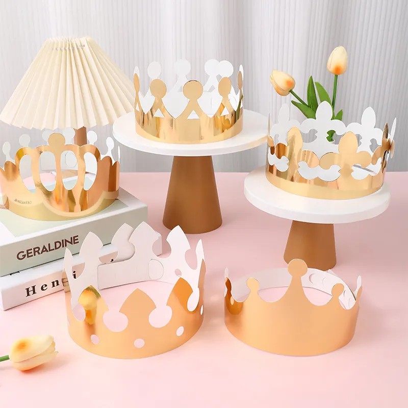 72 Piezas Coronas Rey Diy De Carton Fiesta Con Calcomanía