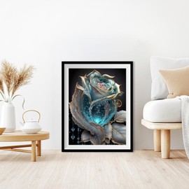 DOMROM Crystal Rose Diamond Painting Kits for Adults, Rose Diamond Art Kits for Adults Beginner, DIY Rose Diamond Dots Paint by Diamonds Art and Crafts for Hobbies, Gifts, Home Art Decor 30x40cm