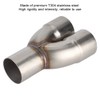 Dual Exhaust Adapter Connector, Exhaust Pipe, Universal Stainless Exhaust Y