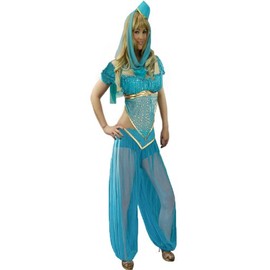 Yummy Bee - Princess Jasmine Costume for Women - Belly Dance Costume - Bollywood Costume - Princess Costumes for Women - Book Day Costumes Adults (Size 10)