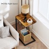 QEEIG C Shaped Side Table Set of 2 Living Room