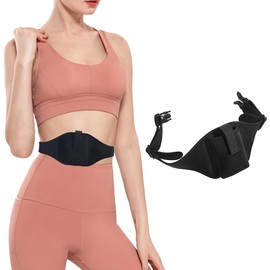 CATOR Fitness Bag, Microphone Belt, Adjustable Microphone Belt, Microphone Holder, Microphone Bag, Fitness Belt, Bum Bag Carrying Strap for Wireless Vertical Mic Transmitter, Black