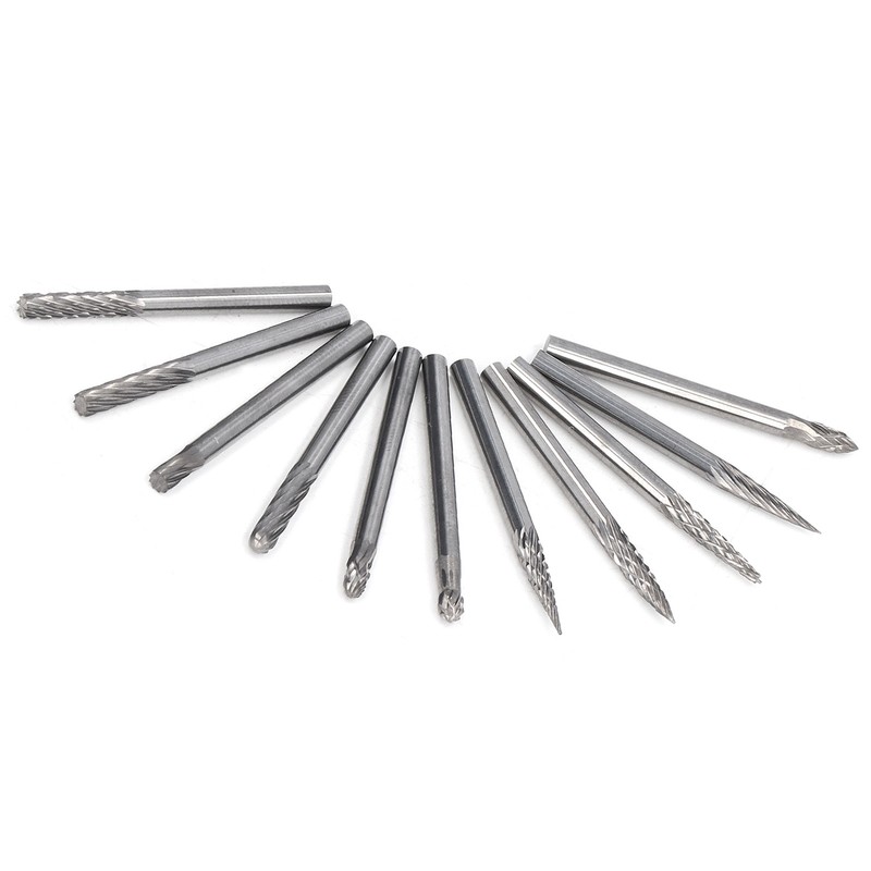 20Pcs Tungsten Carbide Burr Set Cutter Bit Cone End Mill