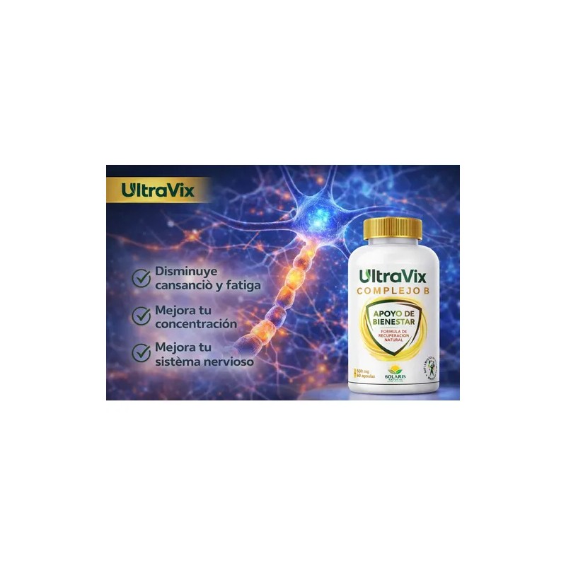 Ultravix Complejo B| Vitaminas B1 B2 B3 B6 B12| 60