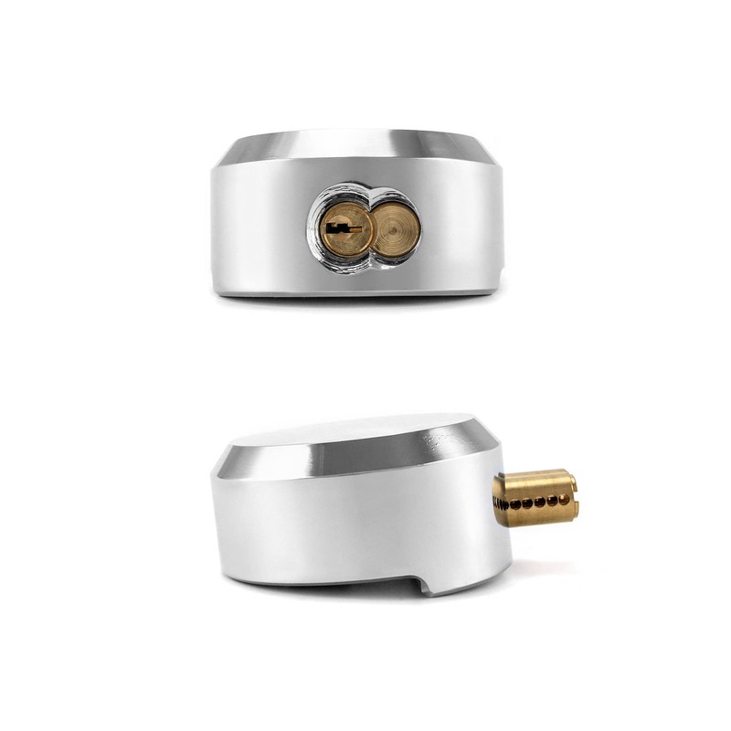 QWORK Heavy Duty Puck Lock and Hasp, High Security Steel