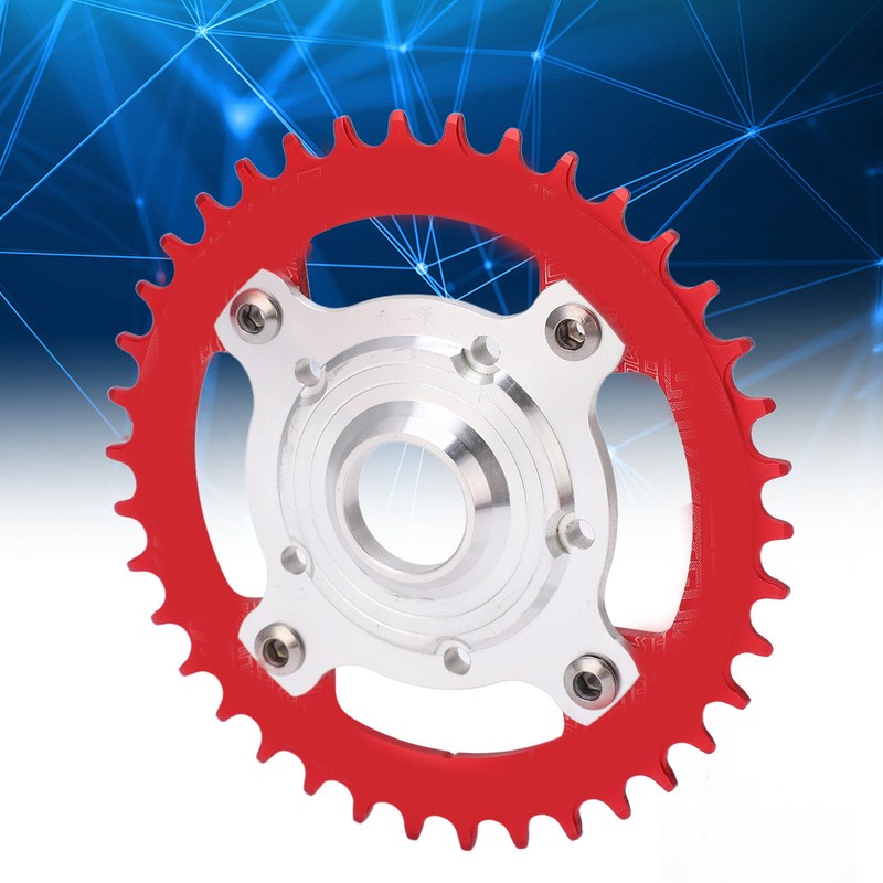 38T 104 BCD Electric Bike Chainring and Adapter Aluminum Alloy