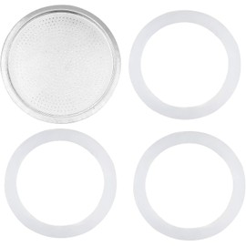 Aislor Replacement Gasket and Filter For Mini Express Espresso Coffee Makers 4 set 12 Cup