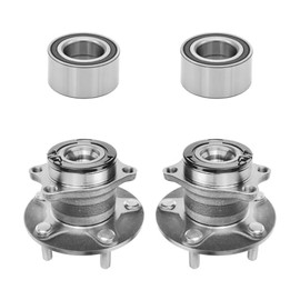 AutoShack Front and Rear Wheel Bearing and Wheel Hub Kit Pair Replacement for 2007-2013 Mitsubishi Outlander 2.4L 3.0L V6 AWD 5-Lug with ABS HUB030400942