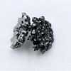 Namzi 10pcs Black Rhinestone Buttons Shank Diamante Accessories DIY for
