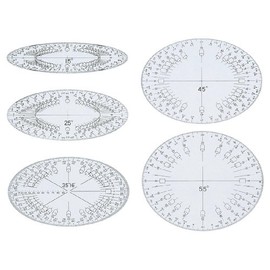 ドラパス 立体分度器 5枚セット 長軸径120mm 16526