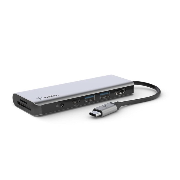 Belkin 7'si 1 Arada Çok Bağlantı Noktalı USB C Hub