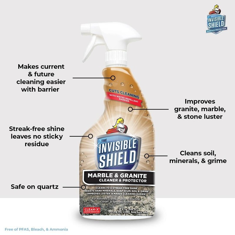 Invisible Shield Marble & Granite Cleaner & Protectant with Hydrogen