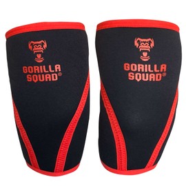 Gorilla SQUAD Elbow Sleeve, Supports Foam Stability, Muscle Training, Elbow Supporter, Left and Right Set, Weight Training, Weight Lifting (S, Red)