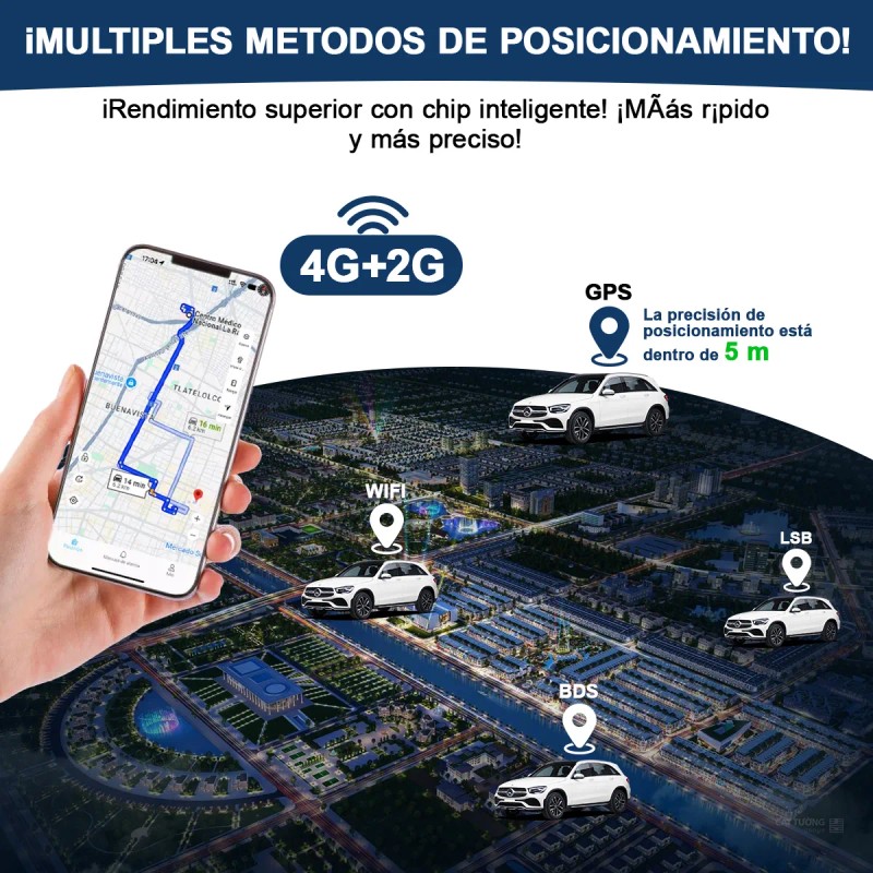 Mini Gps Tracker Auto Tiempo Real 6000mah 2g 4g Con