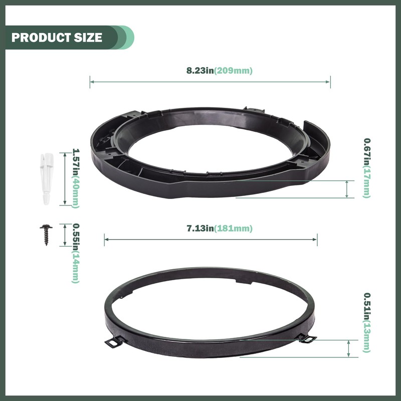 Phamyor 7 Inch Round Headlight Mounting Retaining Bracket Ring with