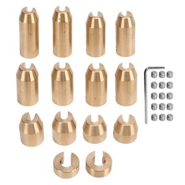 Pack of 14 Motorcycle Balancing Weights Spoke Wheel Weights Reusable Brass Wheel Spokes Balance Weights for Improved Wheel Balance