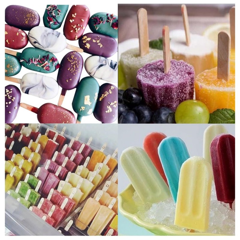 Natural Wooden Craft Sticks,Ice Cream Sticks,CAASFOOY 200PCS Wax Sticks,Paddle Popsicle