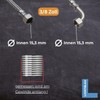Light Blue Reinforced Hose 35 cm 3/8 Inch with 90°