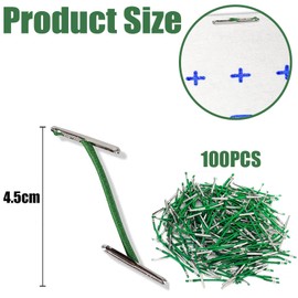 100Pcs Metal Treasury Tags, 45mm Treasury Tags Metal-Ended Stationary Treasury Tags,Cord Paper Tie Tags Portable String Binders, Office Fasteners Hole Punch Ties for Organising Paper Documents