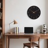 Mosewa Wall Clock 8 Inch Black Battery Operated Silent Non