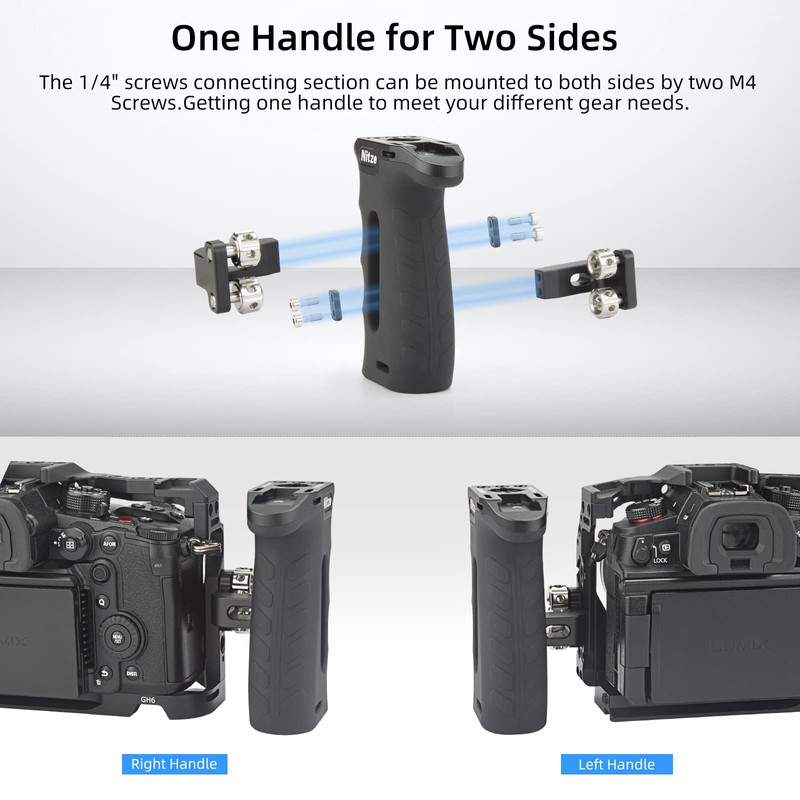 Nitze Ergonomic Side Handle with Dual 1/4” Screws for Left