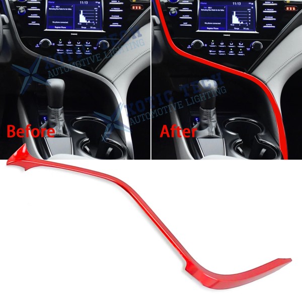 Xotic Tech For Toyota Camry 2018-24 Red Inner Center Console
