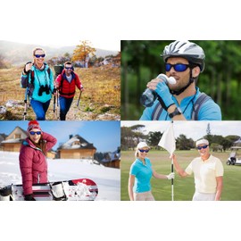 ZILLERATE Polarised Sunglasses For Men - Mens Womens Polarized Sports Sun Glasses, Fishing Driving Running Cycling Sailing Skiing Golf, UV400 Protection Safety Lenses, Wrap Around Men's Shades, Blue