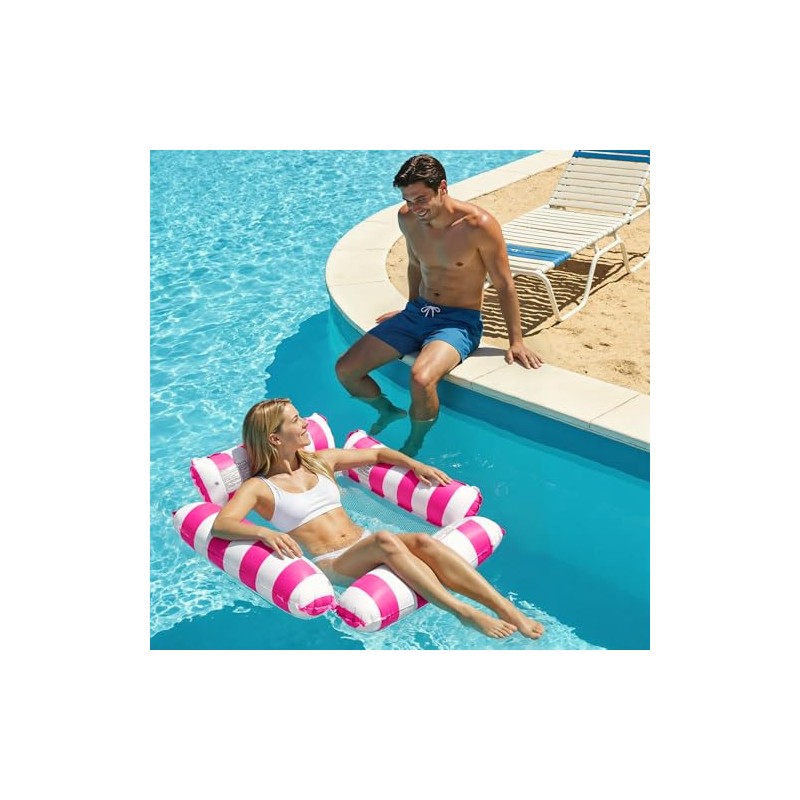 Inflatable Pool Floats Adult, 4-in-1 Multi-Purpose Pool Float Rafts Water