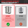 gomjet M10X1.0 Metric Thread Repair Kit, with M10X1.0X12.7MM Stainless Steel