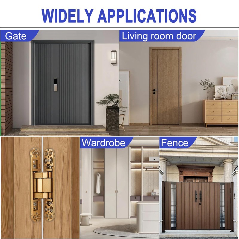 LOPYXBR 2 PCS 6 Inch Hidden Door Hinge Heavy Duty