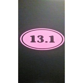 Chase Grace Studio 13.1 Half Marathon Running|2 Pack|Vinyl Decal Sticker|Pink|Cars Trucks Vans SUV Laptops Wall Art|5" X 2. 5"|CGS507