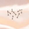 Juego de 8 piercings corporales de titanio de 16 g,