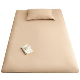 Sanko 429732-0017 Mattress Cover, Wash Treated, Long Double, Beige, Sheets, Pastel Color, Stylish, Single Item