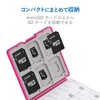 ELECOM CMC-SDCPP24PN Memory Card Case, SD Case, Plastic, Holds 12