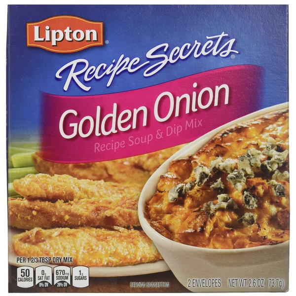 Lipton GOLDEN ONION Recipe Soup & Dip Mix 2.6oz (5 Boxes)