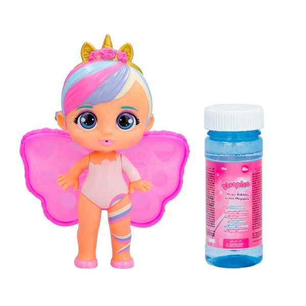 BLOOPIES Magic Bubbles Cristine | Collectable Fairy Doll, Splashes Water and Power with Her Wings Magic Bubbles - Bath and Water Toy for Girls and Boys