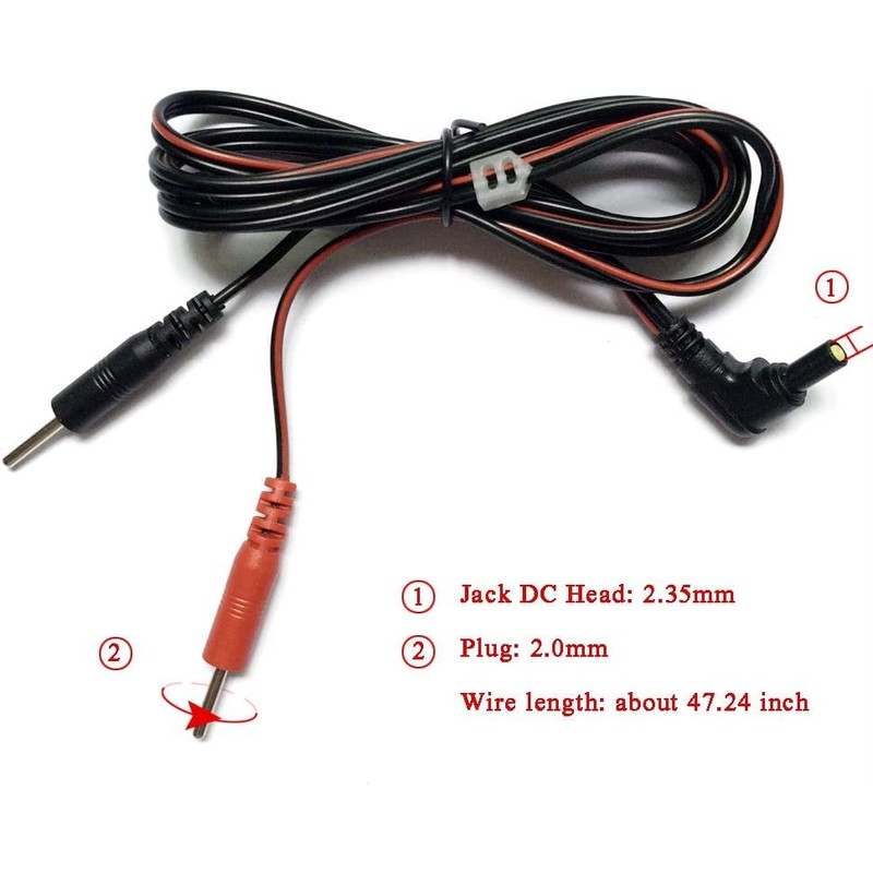VYTALINE 2Pcs/Pack Replacement Electrode Lead Wires Connect Cables Pin 2mm