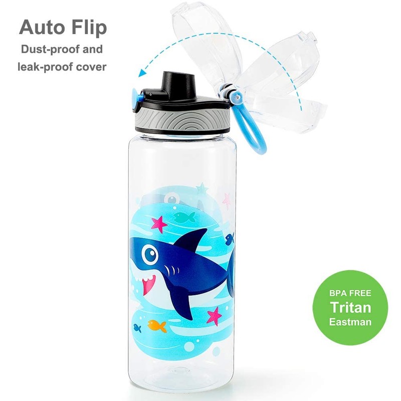 Home Tune 23oz Kids Water Bottle for School Boys, BPA