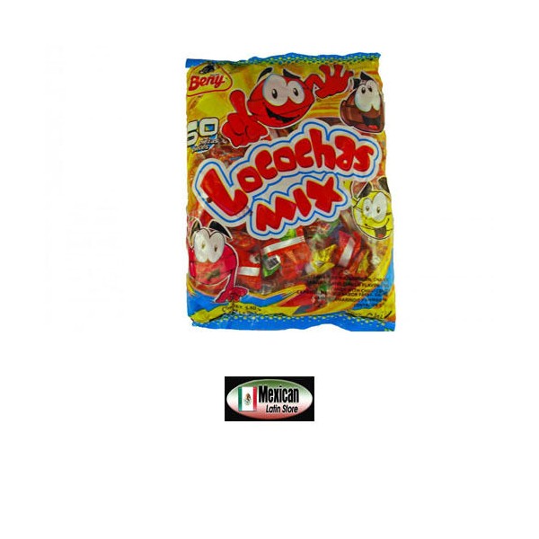 Beny Locochas Mix flavors hard candy with chili center) 60-ct bag