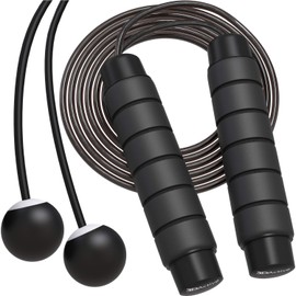 3DActive Jump Rope, Tangle-Free Adjustable Skipping Rope with Ball Bearings. Perfect for Home Workouts, Cardio Exercise and Burning Calories. Cordless Jump Rope, Handle Weights and Carry Bag Included