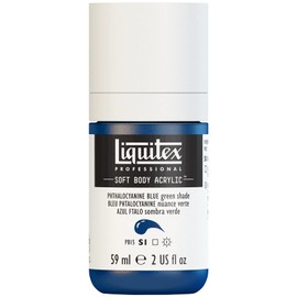 Liquitex Professional Soft Body Acrylic Paint, 59ml (2-oz) Bottle, Phthalocyanine Blue (Green Shade)