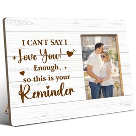 JANLAN Couple Picture Frame,Romantic Gifts for Her Him,Valentines Day Couple Gifts,Couple Gifts for Birthday Christmas,Engagement Gifts for Couple,So This Is Your Reminder Photo Frame