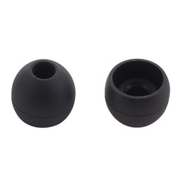 ALXCD Eartips for True Wireless Earbuds, S/M/L 3 Sizes 6 Pairs Silicon Ear Tips with 3.8mm Connector Hole, Compatible with Jabra Elite 65t 75t Compatible with Galaxy Buds Echo Buds, 6 Paris Black