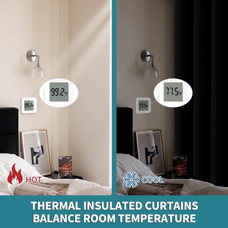 BGment Blackout Curtain 84 Inch Long for Living Room, Grommet