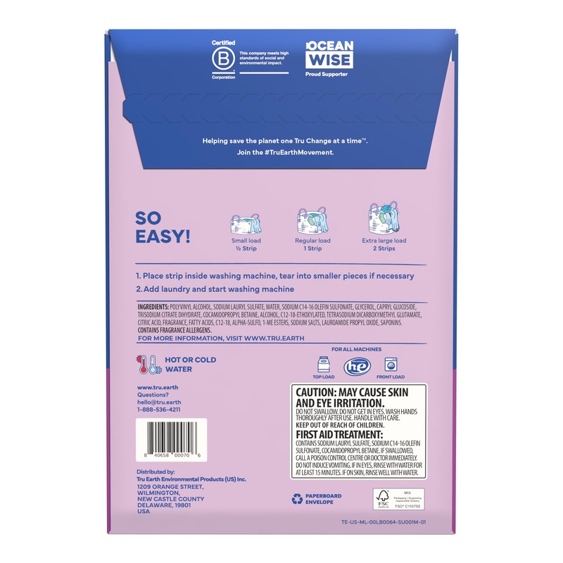 Tru Earth Compact Dry Laundry Detergent - Up to 128