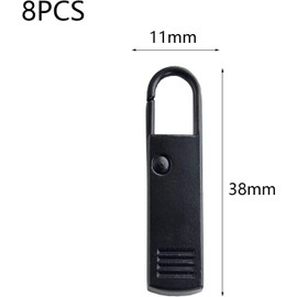 8 Pack Repuestos de Cremallera, Accesorios para cremalleras, Reemplazo de Tirador de Cremallera para Chaquetas, Abrigos, Equipaje y Maletas Repuestos para Zipers Herramienta de Agarre de Repuesto para Ropa, Zapatos, Bolso, Equipaje, Chaquetas y Mochilas,